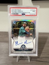 Michael Arroyo 2023 Bowman Chrome 1st Auto RC Refractor /499 #CPA-MA - PSA 9