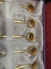 Vintage Spoon Gift Set Korean Symbols Sam Taegeuk Swirl Hyundai Collectible — photo 3