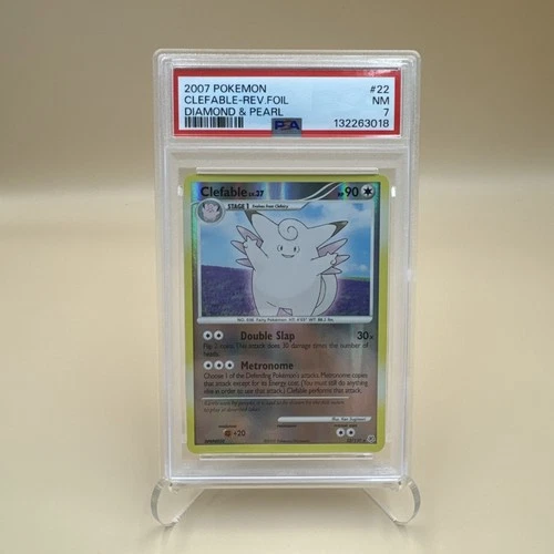 2007 Pokemon Diamond & Pearl Clefable Reverse Holo 22/130 PSA 7