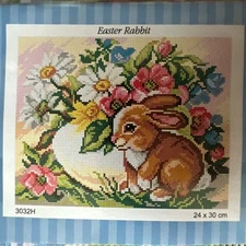 Orchidea Printed Needlepoint canvas for halfstitch without Floss 24x30 Cm