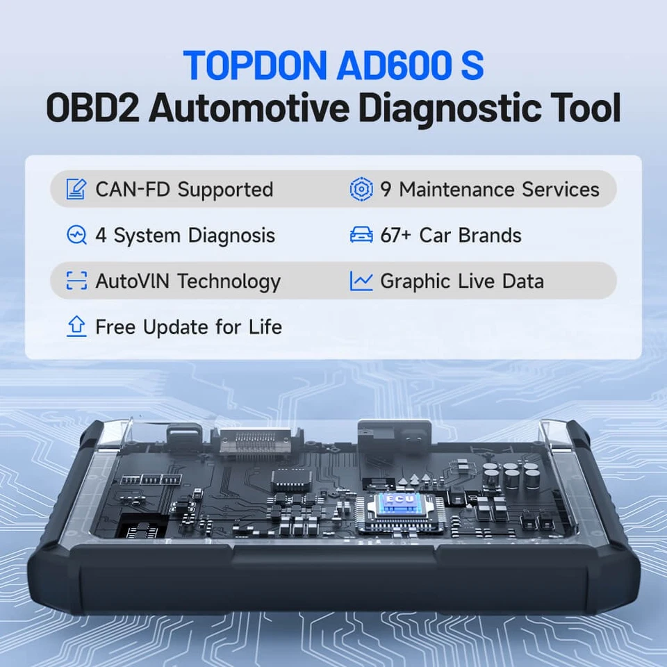 🔥2025 TOPDON AD600S OBD2 Scanner Engine ABS SRS SAS AT TPMS EPB Diagnostic Tool Foto 2 de 4
