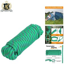 Expandable 3/8" x 50 ft Diamond Braided Rope - 500 lb Load Capacity for All Uses