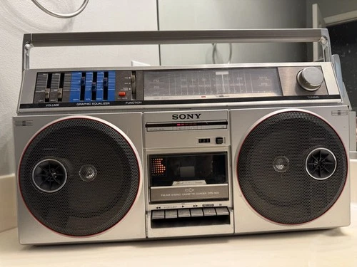 Sony CFS-500 Vintage Boombox AM/FM Cassette Player Working Fully