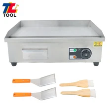 1600W 22 Inch Commercial Electric Griddle Fast Heat Up Flat Top Grill 122-572℉