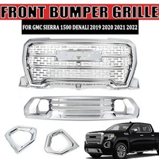 4pcs For 2019-2022 Gmc Sierra 1500 Denali At4 Front Grille Plate Fog Bezel Kit 4pcs For 2019-2022 Gmc Sierra 1500 Denali At4 Front Grille Plate Fog Bezel Kit