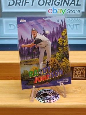 2023 Topps X Bob Ross The Joy of Baseball Painting the Corners Randy Johnson /50