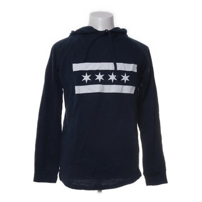 J America, Kapuzenpullover, Größe: M, Blau/Weiß, Baumwolle/Polyester, Print #mJg