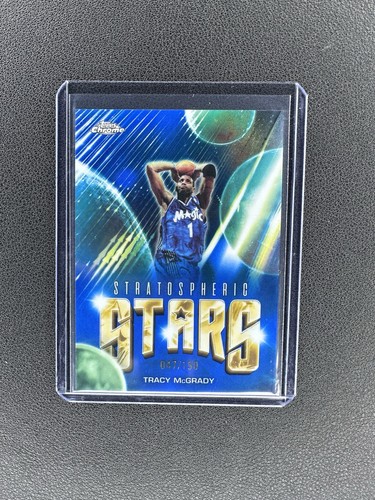 Tracy McGrady 2025-26 Topps Chrome Update /150 Blue Stratospheric Stars #ST-25