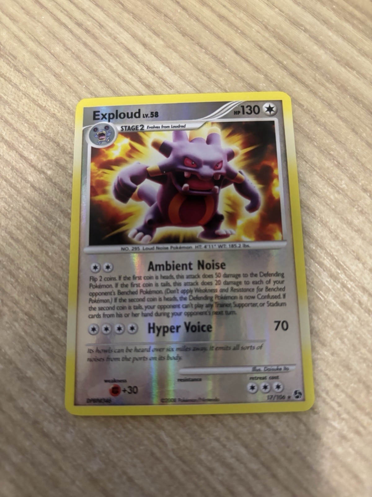 Exploud 17/106 Great Encounters Reverse Holo Pokemon Card Nm/lp Condition