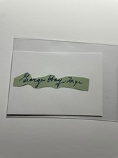 George Hay Autograph Signature Cut Red Wings Blackhawks NHL Hockey Hall of Fame