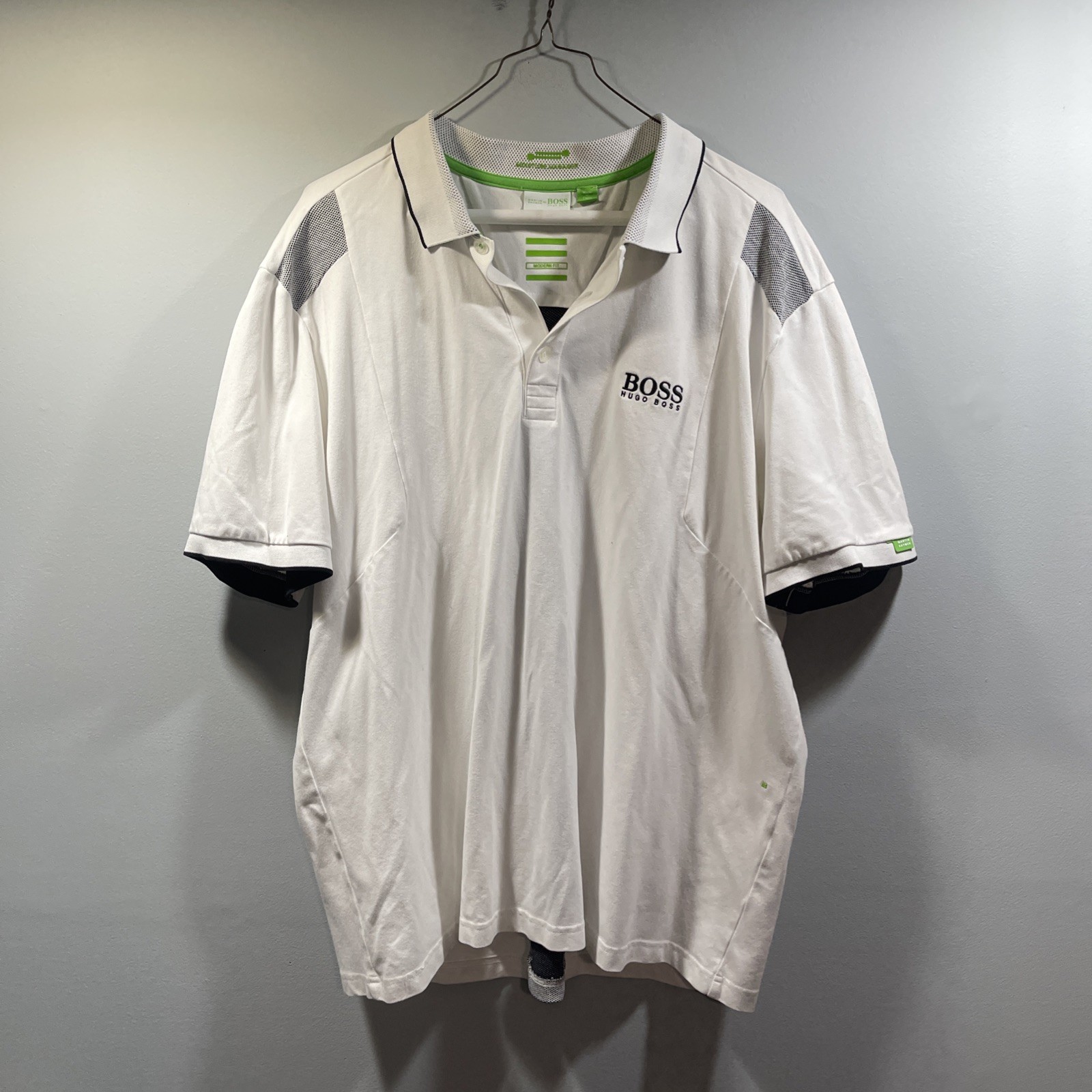 Hugo Boss x Martin Kaymer Mens XXL Modern Fit White Golf Edition Polo Shirt