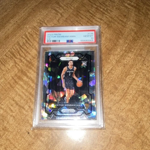 Panini 2023-24 Prizm Victor Wembanyama Ice Prizm RC #136 PSA 10 Spurs