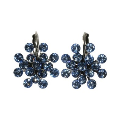 Konplott Earrings EuroWire Magic Fireball Light Blue Hell-Sapphire