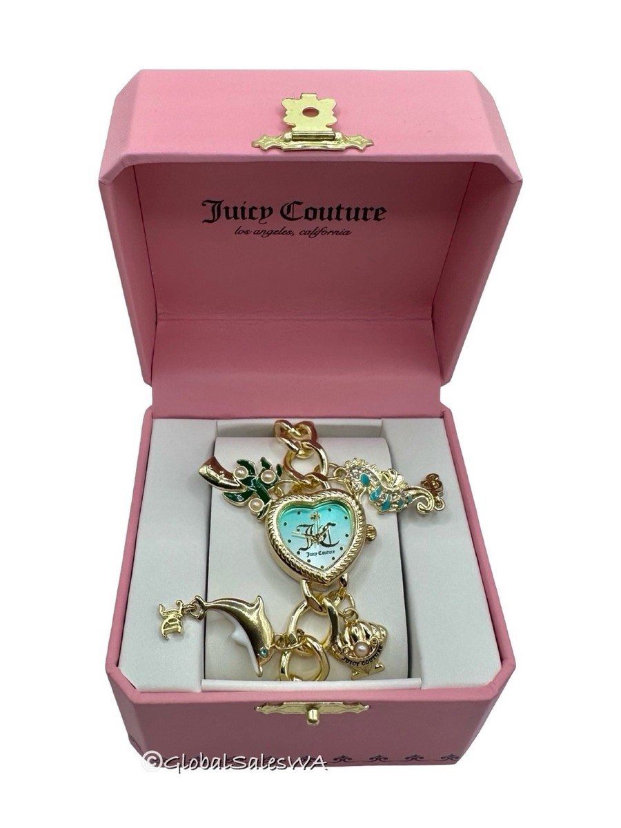 Juicy Couture Gold Tone Heart Shaped Ocean Themed Sea Life  display picture 3