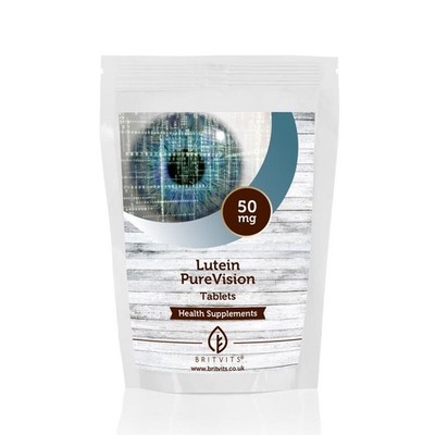 Lutein 50mg x250 Tabletten �� Super Strength 5% Extract �� Augengesundheit & Sehvermögen BritV