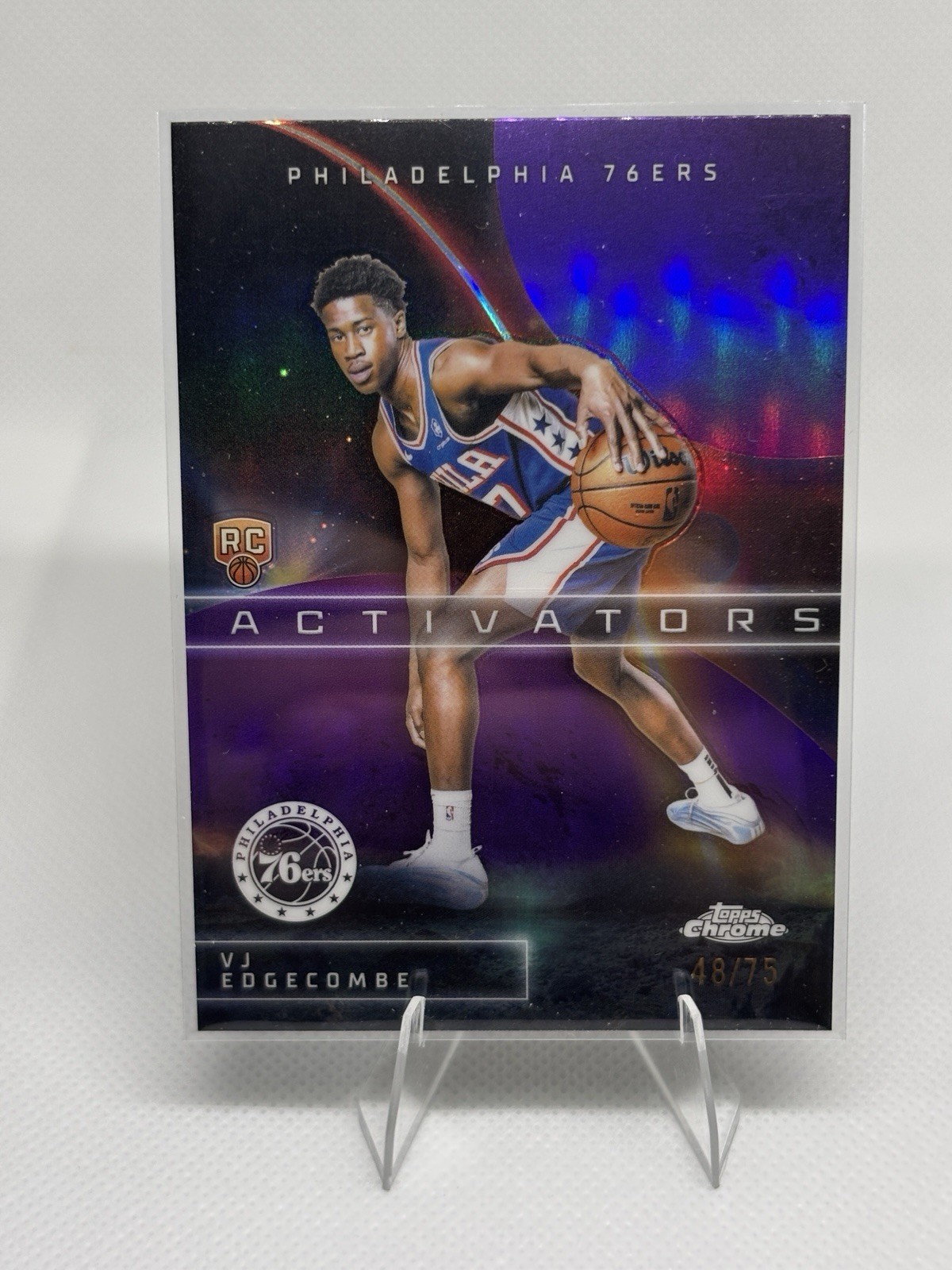 2025-26 Topps Chrome VJ Edgecombe - Activators - Purple /75 - AC-13