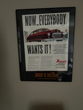 Framed Original 1949 Nash Airflyte LIFE Magazine Ad