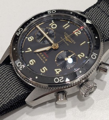 Longines Spirit Flyback Chronograph Titanium Mens Watch 42mm L3.821.1.53.2