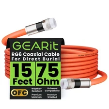 GEARit RG6 Coaxial Cable Digital Satellite TV Antenna Coax Dish Video HD F-Type