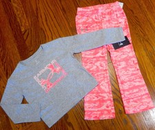UNDER ARMOUR AUTHENTIC TODDLERS GIRLS ORIGINAL BRAND NEW 2Pc SPORT SET Sz 4T NWT