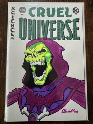 Cruel Universe #1 SIGNED & OA SKETCHED BY OBSIDIAN SKELETOR COLORED SKETCH w/COA