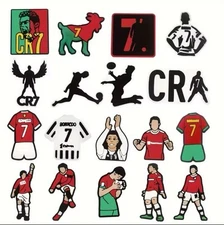 Cristiano Ronaldo Soccer Football Spain Madrid Croc Shoe Charms Set of 18