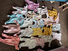 Mix Baby Girl NEWBORN Cotton Blend Clothing Lot Bodysuits Pants