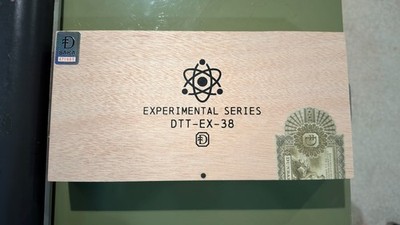 Experimental Series DTT - EX - 38 Wood Cigar Box Empty Dunbarton Tobacco & Trust