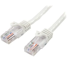 Image of StarTech.com 0.5m White Cat5e Patch Cable with Snagless RJ45 Connectors - Short