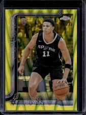 Carter Bryant 2025-26 Topps Chrome #264 Rookie Yellow Raywave /275