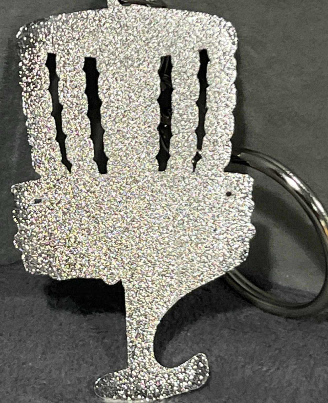 Disc Golf Silver Basket Metal Key Chain Championship Souvenir Nice Gift Present