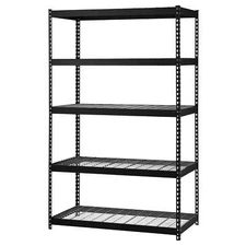 5 Shelf Heavy Duty Steel Muscle Rack Wire Shelves Garage Storage 48"Lx24"Dx72"H