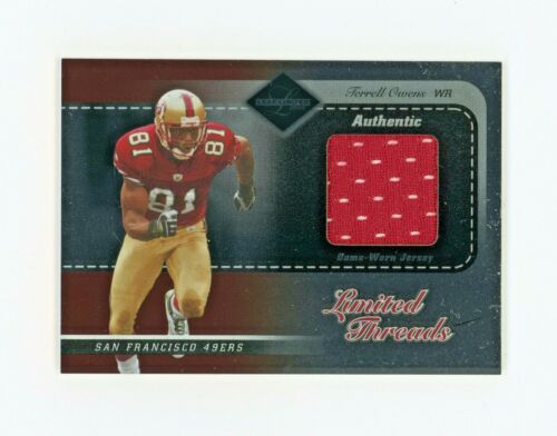 TERRELL OWENS 2001 Leaf Limited Threads Jersey #40/100 San Francisco 49ers JM