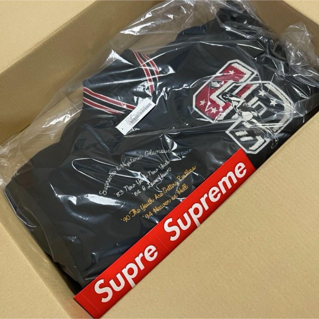Supreme HYSTERIC GLAMOUR Varsity Jacket Black Medium 18in Supreme HYSTERIC GLAMOUR Varsity Jacket Black Medium 18in