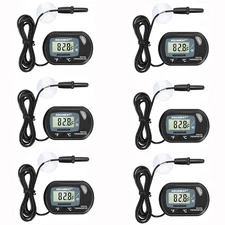 AQUANEAT Aquarium Thermometer Digital Fish Tank Temperature 6 PCS