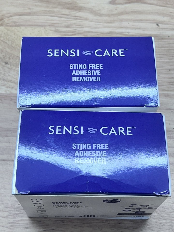 2 X Convatec 413500 SensiCare Sting Free Adhesive 30 Remover Wipes Exp