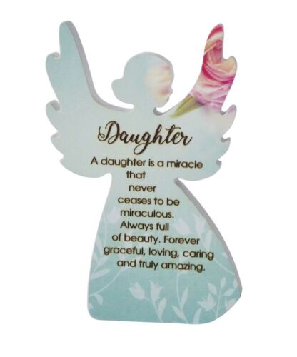 Heavenly Rose Angel With Saying - Daughter Plaque - Picture 1 of 1