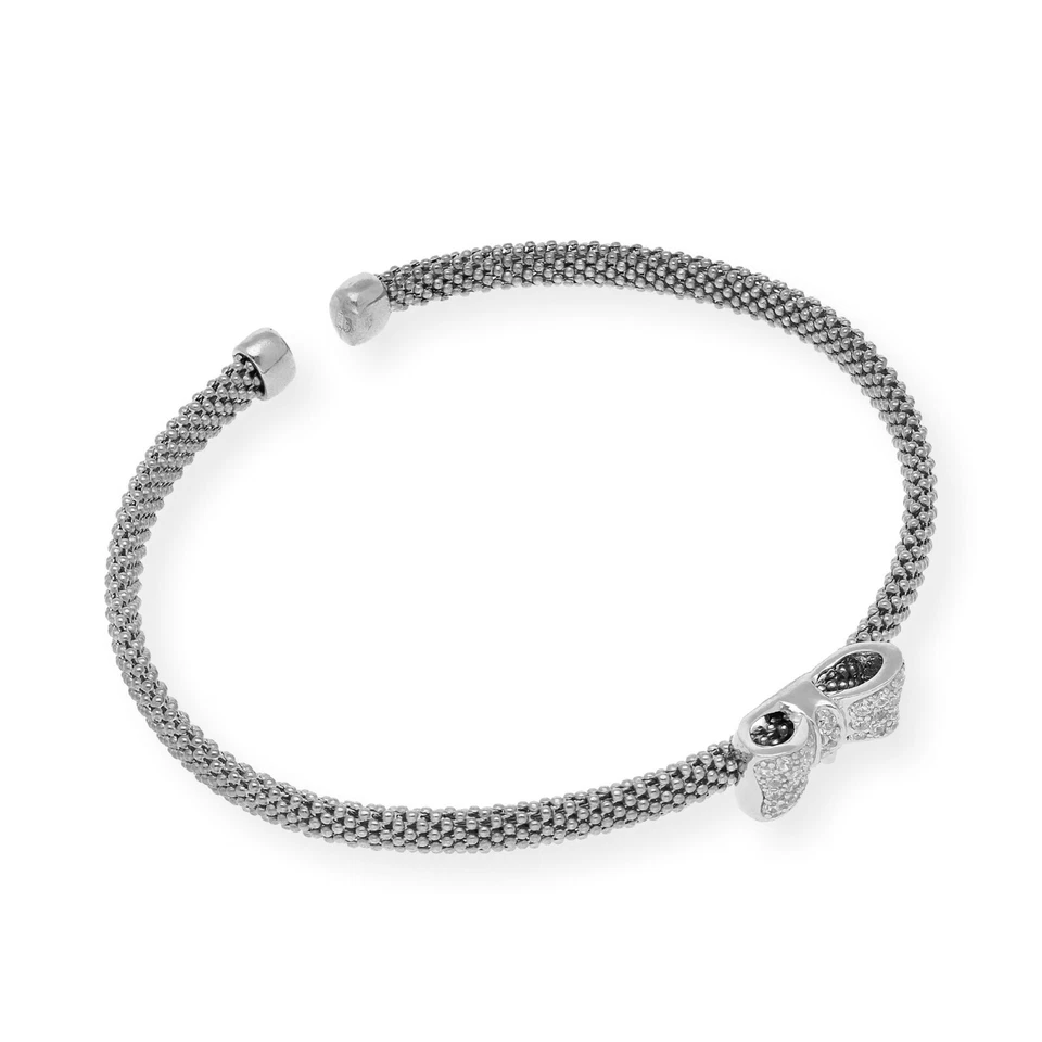 Brazalete Mujer Plata de Ley 925 Circonitas Lazo Nuevo a Estrenar  - Imagen 3 de 4