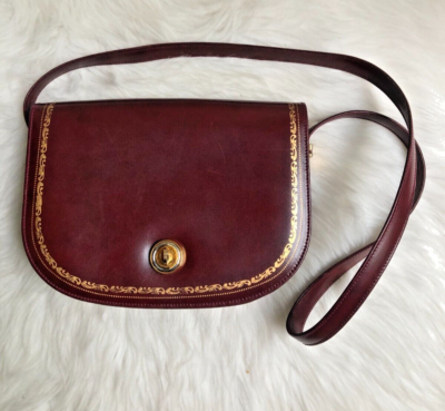 RARE! Michelangelo Florence Italy Deep Burgundy Leather Purse | eBay