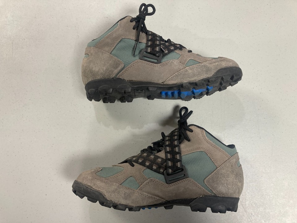 Nike ACG Pooh Bah Men Sz 9 Green Suede Canvas Mountain Bike Biking