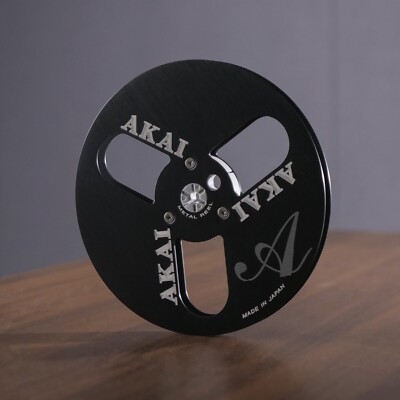 A NEW PRO 7'' AKAI Black Aluminum Take Up Reel Empty For 1/4'' Tape Recorders