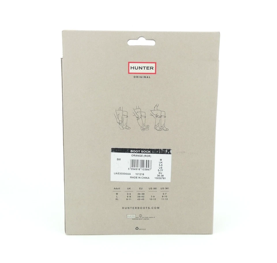 Hunter оригинальный оранжевый средний высокий загрузки носки новый с Ярлыками - Изображение 2 из 3