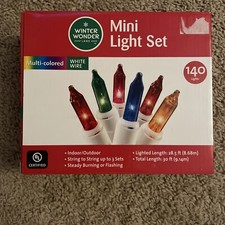 Winter Wonder Lane 140 Multi color Mini Lights White Wire Indoor/Outdoor lot