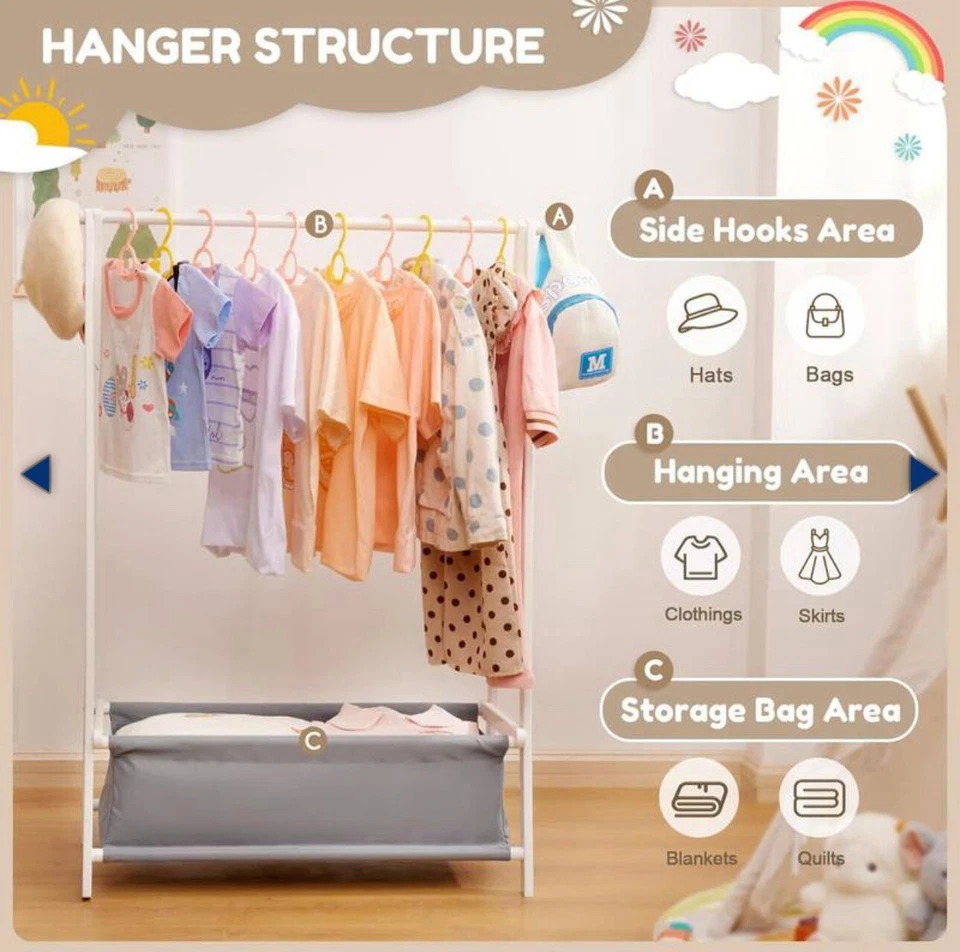 Perchero para niños con caja de almacenamiento Foto 2 de 4