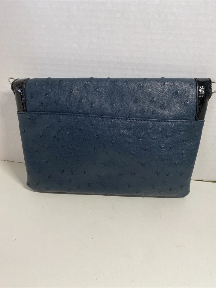 Grace Adele застежки - Tess - темно-страус конверт стиль Дамская сумка с ремнем PreOwn - Изображение 2 из 4