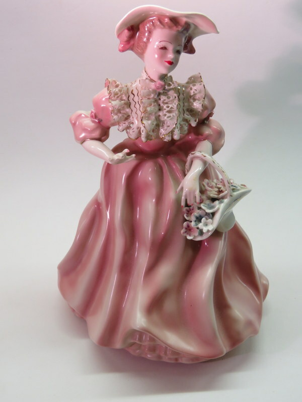Vintage Florence Ceramics Lady Annabel Pink Dress Figurine ~ 1956