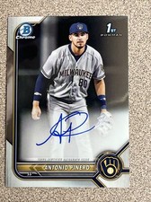 2022 Bowman Chrome 1st Auto #CPA-AP - Milwaukee Brewers - Antonio Pinero