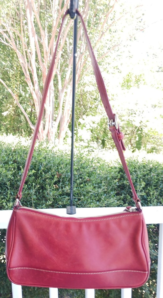 バッグ COACH Baguette Hampton Semi Demi Red 💌SOLD💌 vintage authentic coach hampton red leather mini