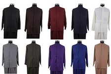 MEN'S BAND COLLAR LONG SLEEVE TWO PIECE SETS CASUAL WALKING SUITS M2826