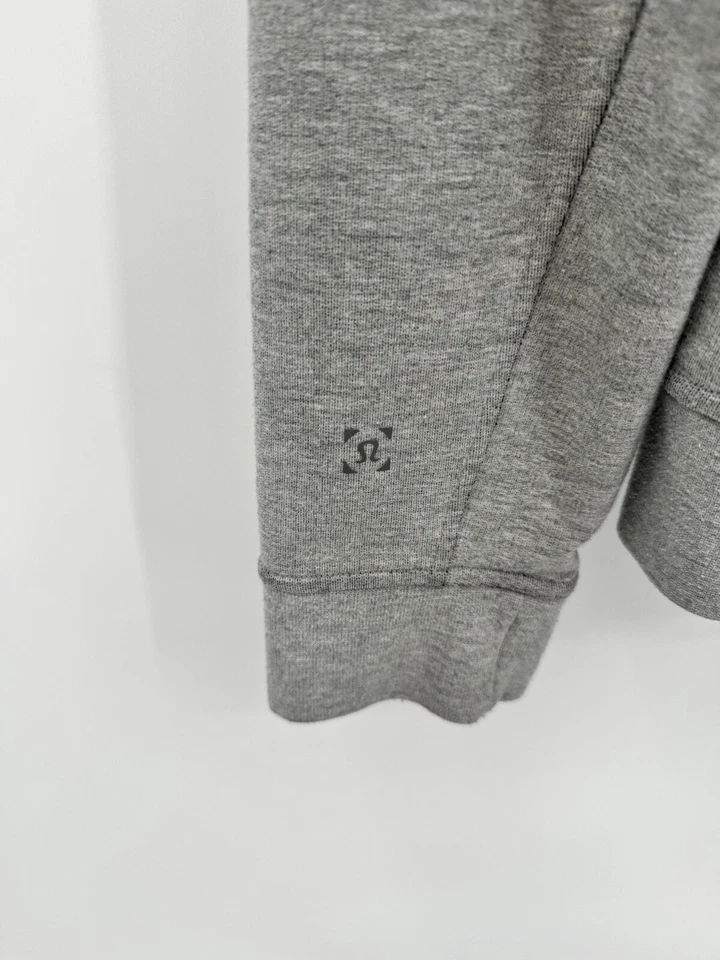 Sudadera con Capucha Lululemon City Para Hombre Gris Medio Cremallera Completa Sudadera Ropa Activa Foto 4 de 4